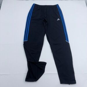 Vintage Y2K Adidas Windbreaker Track Pants Men Medium Ankle Zip Black Jogger